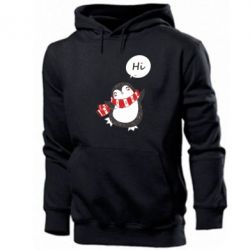 Мужское худи Зимний пингвинчик - PrintSalon