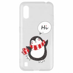 Чехол для Samsung A01/M01 Зимний пингвинчик