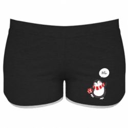 Женские шорты Зимний пингвинчик - PrintSalon