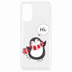 Чехол для Oppo Reno 4 Зимний пингвинчик - PrintSalon