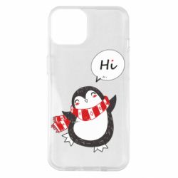 Чехол для iPhone 14 Зимний пингвинчик - PrintSalon