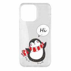 Чехол для iPhone 14 Pro Max Зимний пингвинчик - PrintSalon