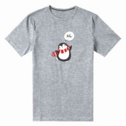 Мужская футболка премиум Зимний пингвинчик - PrintSalon