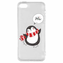 Чехол для iPhone5/5S/SE Зимний пингвинчик - PrintSalon