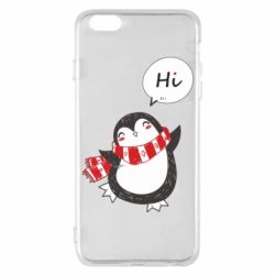 Чехол для iPhone 6 Plus/6S Plus Зимний пингвинчик - PrintSalon