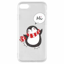 Чехол для iPhone 8 Зимний пингвинчик - PrintSalon