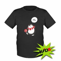 Детская футболка Зимний пингвинчик - PrintSalon