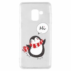 Чехол для Samsung A8 2018 Зимний пингвинчик - PrintSalon