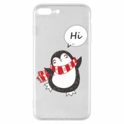 Чехол для iPhone 8 Plus Зимний пингвинчик - PrintSalon