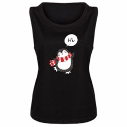 Женская майка Зимний пингвинчик - PrintSalon