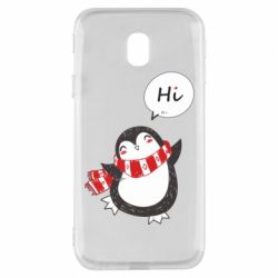 Чехол для Samsung J3 2017 Зимний пингвинчик - PrintSalon