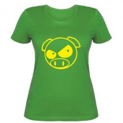 Женская футболка Злая свинка - PrintSalon