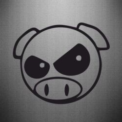 Наклейка Злая свинка - PrintSalon