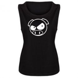 Женская майка Злая свинка - PrintSalon