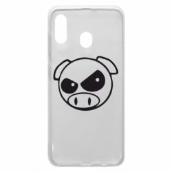 Чехол для Samsung A20 Злая свинка - PrintSalon