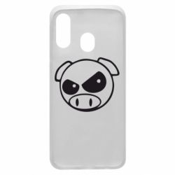 Чехол для Samsung A40 Злая свинка - PrintSalon