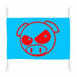 Флаг Злая свинка - PrintSalon