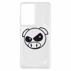 Чехол для Samsung S21 Ultra Злая свинка - PrintSalon