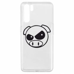Чехол для Oppo A91/Reno3 Злая свинка - PrintSalon