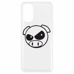 Чехол для Oppo Reno 4 Злая свинка - PrintSalon