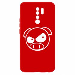 Чехол для Xiaomi Redmi 9 Злая свинка - PrintSalon