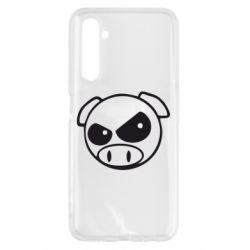 Чехол для Realme 6 Злая свинка - PrintSalon