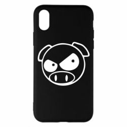 Чехол для iPhone X/Xs Злая свинка - PrintSalon