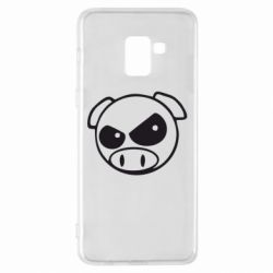 Чехол для Samsung A8+ 2018 Злая свинка - PrintSalon