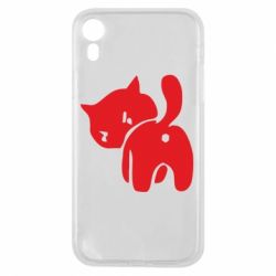 Чехол для iPhone XR злой котэ - PrintSalon
