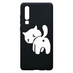 Чехол для Huawei P30 злой котэ - PrintSalon