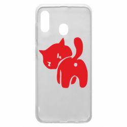 Чехол для Samsung A30 злой котэ - PrintSalon