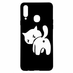Чехол для Samsung A20s злой котэ - PrintSalon