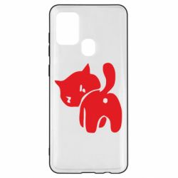 Чехол для Samsung A21s злой котэ - PrintSalon