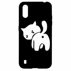 Чехол для Samsung A01/M01 злой котэ - PrintSalon