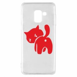 Чехол для Samsung A8 2018 злой котэ