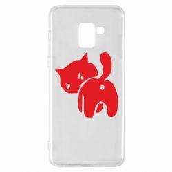 Чехол для Samsung A8+ 2018 злой котэ - PrintSalon
