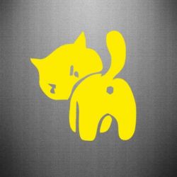 Наклейка злий коте