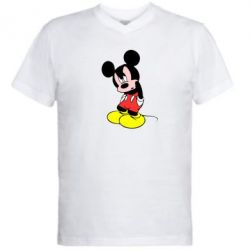 Чоловіча футболка з V-подібним вирізом Злий Міккі Маус - PrintSalon