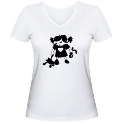 Жіноча футболка з V-подібним вирізом Злюка - PrintSalon