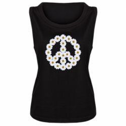 Женская майка Знак мира из ромашек - PrintSalon