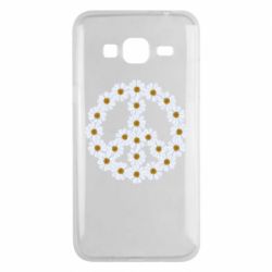 Чехол для Samsung J3 2016 Знак мира из ромашек - PrintSalon