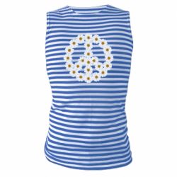 Майка-тельняшка Знак мира из ромашек - PrintSalon