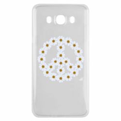 Чехол для Samsung J7 2016 Знак мира из ромашек - PrintSalon