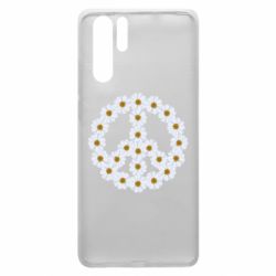 Чехол для Huawei P30 Pro Знак мира из ромашек - PrintSalon