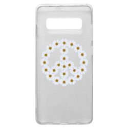 Чехол для Samsung S10+ Знак мира из ромашек - PrintSalon