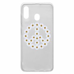 Чехол для Samsung A30 Знак мира из ромашек - PrintSalon