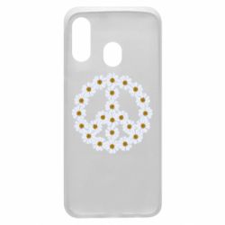 Чехол для Samsung A40 Знак мира из ромашек - PrintSalon
