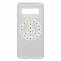 Чехол для Samsung S10 Знак мира из ромашек - PrintSalon