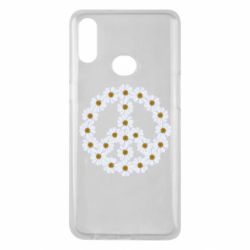 Чехол для Samsung A10s Знак мира из ромашек - PrintSalon