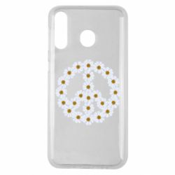 Чохол для Samsung M30 Знак миру з ромашок-PrintSalon Чохол для Samsung M30 Знак миру з ромашок
